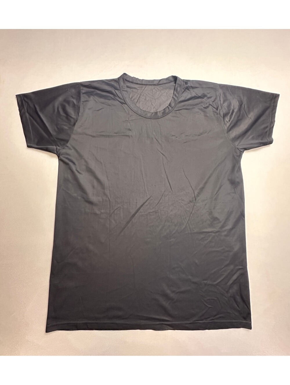 Black Short Sleeve Crew Neck T-Shirt - Lightweight and Basic